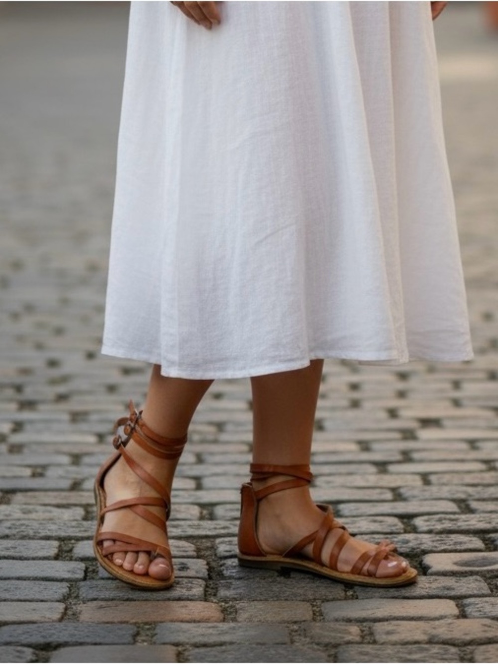 American Eagle Outfitters Brown Wrap-Strap Gladiator Sandals - Picture 8 of 8